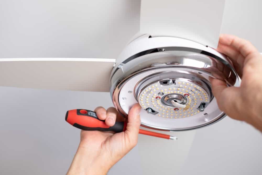 LED downlights and ceiling fan installation